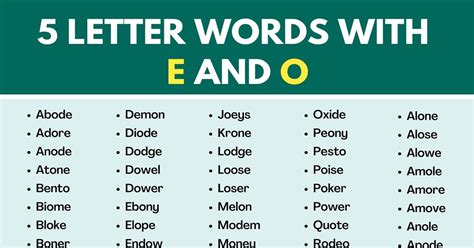 5 letter Tagalog words that contain e .